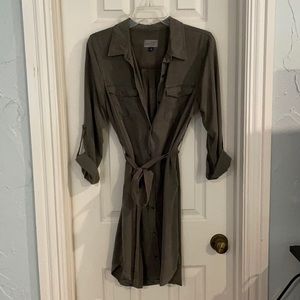 Olive Button Down Dress